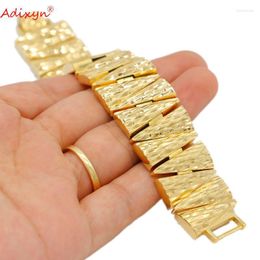 Link Chain Adixyn Luxury Gold Color Dubai armbanden voor vrouwen Men Afrikaanse Ethiopische armband Wedding Sieraden Party Geschenken N101413 Trum22