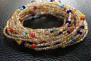 Arrivée de la chaîne de liaison Ensemble 2 pièces Perles de taille au ventre africain Bohemian Style Fashion Crystal Ladies Party Gift8555866