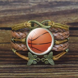 Link Chain Basketball geweven touw armband voetbalvolleybal gewikkeld sportliefhebber cadeau Trum22