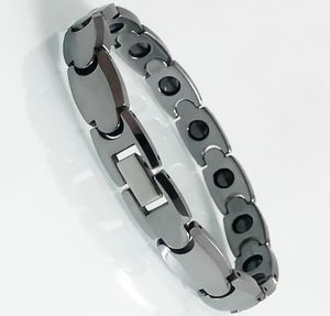 Chaîne de liaison Classic Couple Bracelets Bracelet magnétique des soins de santé en acier en acier solide pour hommes Homme Mannen Armbanden Weddin6343943