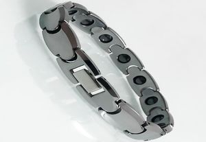 Linkketen klassiek paar armbanden vaste wolfraam staal gezondheidszorg magnetische armband voor mannen vrouwen homme mannen armbanden weddin5709695
