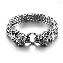 Link Chain Classic Domineering Tiger Head roestvrijstalen mesh voor herentrend Punk Party Sieraden Geschenken Trum22