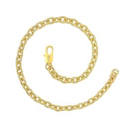 Link, ketting klassieke roestvrijstalen volledige zijwaartse link armband voor vrouw mannen goud met stempel mode-sieraden huwelijksgeschenk