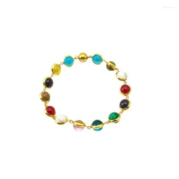 Lien Chaîne Coloré Cristal Pierres Bracelets De Mode En Acier Inoxydable Bijoux Pour Femmes Fermoir Magnétique Tennis Bracelet 2022Lien Lars22