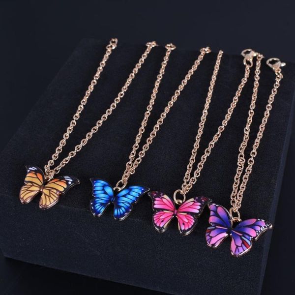 Lien, chaîne coloré papillon Bracelet mode coréenne Simple personnalité pour les femmes bijoux 2021 tendance mignon en gros