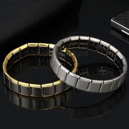 Bracelet magnétique en acier inoxydable pour femmes, chaîne à maillons, Bracelet de guérison, équilibre de santé, soins pour hommes, bijoux 1802