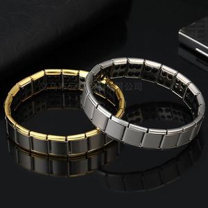 Bracelet magnétique en acier inoxydable pour femmes, chaîne à maillons, Bracelet de guérison, équilibre de santé, soins pour hommes, bijoux 304o
