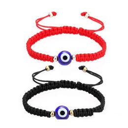 Link Chain Evil Turkse ooghand gevlochten touw rode draad snaar armband vrouwen mannen 2021 charme geluk verstelbare armbanden vriendschap dhuwpp