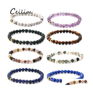 Lien Chaîne De Mode Agate Oeil De Tigre Perles Naturelles Bracelets Energy Strand Pierre Pour Femmes Hommes Marque Bijoux En Gros Drop Delivery Otrix