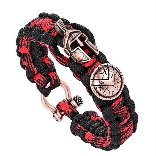 Lien chaîne mode en plein air hommes tressé multi-fonction Camping Spartan casque corde bracelets Preferred237K