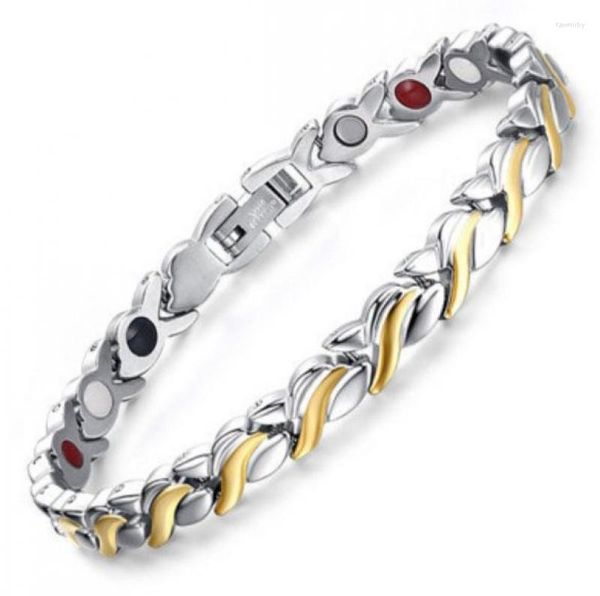 Lien Chaîne Mode Personnalité Santé Énergie Bracelet En Or Magnétique Pour Femmes Et Hommes Charme Dominateur Dainty Bijoux Cadeau Fawn22