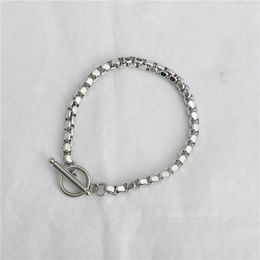 Lien Chaîne De Mode En Acier Inoxydable Boîte Résultats Bracelets Argent Couleur Métal Pour Femmes Homme Poignet Bijoux Cadeaux 1 PieceLink Lars22