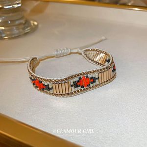 Lien Chaîne Français Perle Bracelet Style Ethnique Personnalité Tendance De La Mode Tempérament Polyvalent Bijoux Accessoires En Gros BulkLink