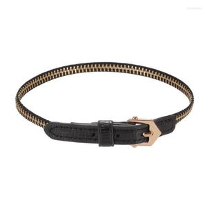 Bracelet en cuir noir avec fermeture éclair, chaîne à maillons, Design Gaby, bijoux de corps à la mode, unisexe, Inte22