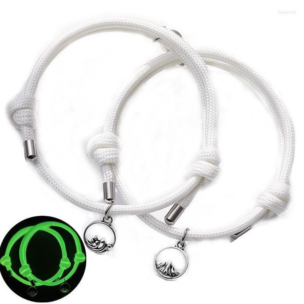 Chaîne à maillons qui brille dans la nuit, Bracelets pour femme, breloque Infinity 2 pièces/ensemble, fait à la main, amour DJ, bijoux de fête Kent22