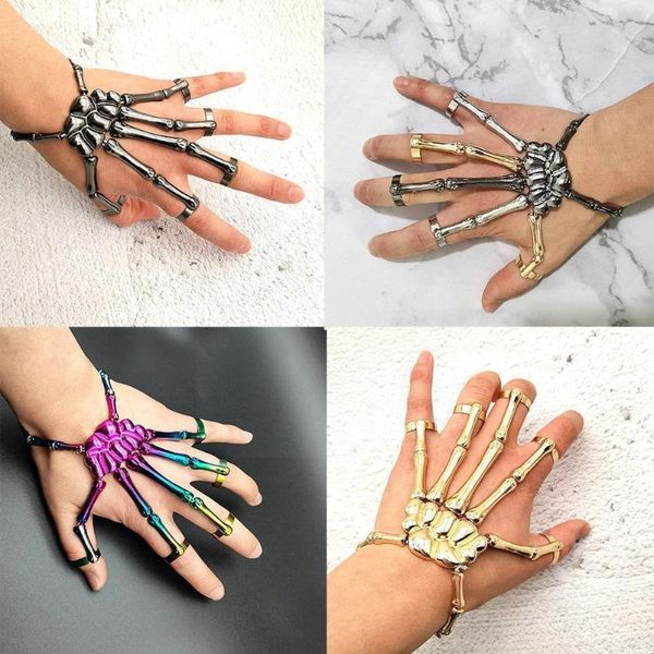 Lien, Chaîne Halloween Bracelet Crâne Exagéré Punk Main Alliage Effrayant Prop Style Griffe Fantôme Cosplay M D6Q3