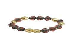 Link Chain KCJ Glass Bead Bracelet voor vrouwen schattigste charme sieraden bule zaad elastische strech armbanden8500483