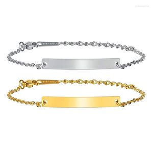 Lien Chaîne Enfants Bijoux Poli Lisse Or Argent Couleur En Acier Inoxydable Charme Bracelets Vierges Pour Bébé Enfant Garçons Filles De Beaux Cadeaux