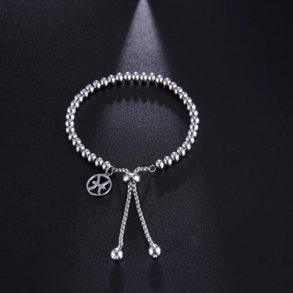 Chaîne de liaison Lucktune 12 Signes du zodiaque Constellation Bracelet Bracelet Femmes Perles Leo Libra Gemini Taurus Aries en acier inoxydable Jewelr2539449