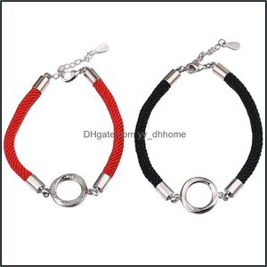 Chaîne à maillons Lucky Red Bracelet Charm vous apporte la paix en gros femmes bracelets de corde noire livraison directe 2021 bijoux Yydhhome Dhlkz