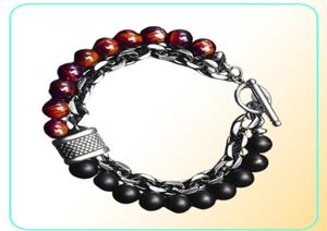 Lien chaîne hommes Bracelets Vintage multicouche en cuir tresse Bracelets métal charme à la main corde enveloppe mâle cadeau bijoux 2284422