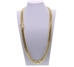Lien chaîne collier Hip Hop hommes gourmette chaîne cubaine doré rempli colliers bijoux vie quotidienne 61 cm 71 cm long collier pour hiphop1862791
