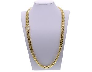 Lien chaîne collier Hip Hop hommes gourmette chaîne cubaine doré rempli colliers bijoux vie quotidienne 61 cm 71 cm long collier pour hiphop3597208