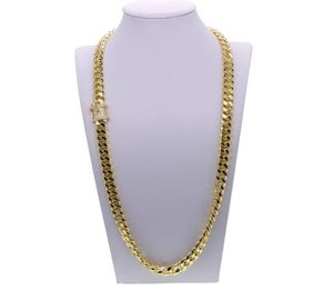 Lien chaîne collier Hip Hop hommes gourmette chaîne cubaine doré rempli colliers bijoux vie quotidienne 61 cm 71 cm long collier pour hiphop9684004