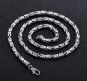 Link Chain Kettingen Gevlochten Knopen Getextureerde 925 Sterling Zilveren Schakels Ketting 50 55 60 65 cm Gothic Punk Kettingen Handgemaakte Fijne Sieraden Accessoires Geschenken voor Mannen Vrouwen