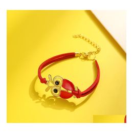 Lien Chaîne Hibou Rouge Flanelle Bracelet Creative Élégant Womens Party Accessoires De Mode Mignon Fille Bijoux Cadeaux Drop Delivery Brac Dhlen