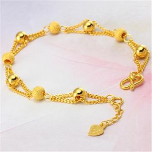 Chaîne à maillons plaqué or bracelet de perles de sable Vietnam perlé créatif pièce d'euro1