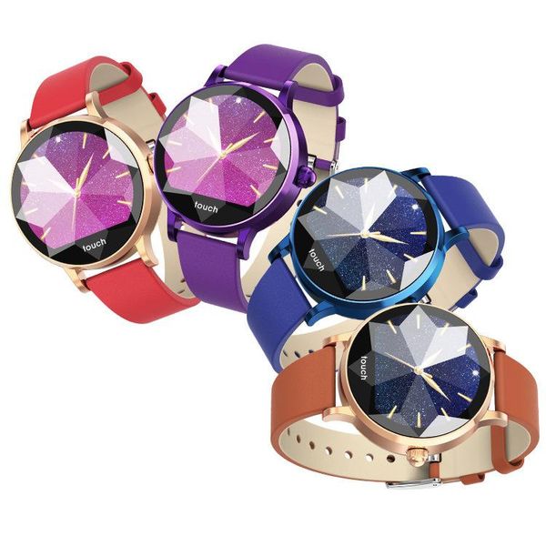 Enlace, cadena ROW27 Pulsera inteligente femenina Color Pantalla grande Ritmo cardíaco Presión arterial Bluetooth Paso Reloj deportivo multifunción