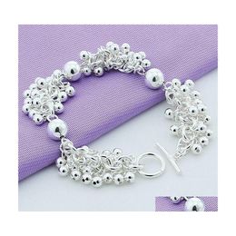 Cadena de eslabones Sier Uvas Más cuentas Pulseras Joyería para mujeres de moda Regalo de compromiso de boda Entrega directa Dhzy5