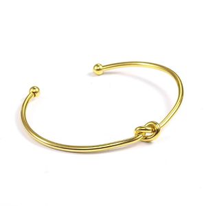 Link, ketting roestvrijstalen gouden knoop minimalistische vrouwen dames armband armband sieraden cadeau voor hem