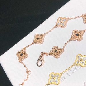 Link Designer sieraden luxe armbandketen Vanca caleidoscoop 18k gouden busje klaver armband met sprankelende kristallen en diamanten perfect cadeau voor vrouwen meisjes ye2y