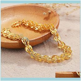 Link JewelryLink Chain Gold Color Chains Link Charmelet Paren Authan voor vrouwen Men unisex mode sieraden 16add7 cm verstelbare DRO
