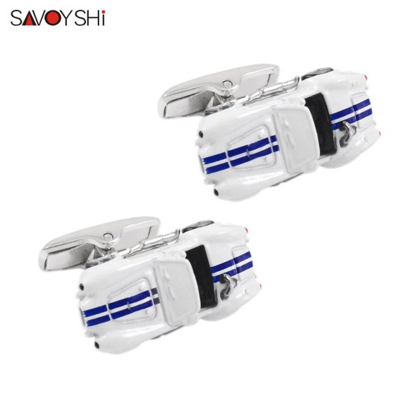 Enlaces Savoyshi 3D Racing Car Model Mens Mensinks Buttons de la camisa francesa Butones de alta calidad Enlaces de almohadilla de esmalte de alta calidad Joyería de moda