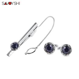 Liens cristaux de marque de luxe savoyshi nouent les clips clipcuffus pour hommes