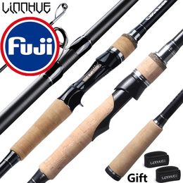 Linnhue Visstang Ts Fuji Geleid Lure Rod 1.68-2.7M 2/3 Sectie Koolstofvezel Licht Spin Rod Baitcasting Rod Gift Rod Cover 240415