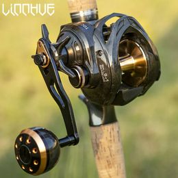 LINNHUE TDC300 Baitcasting Reel Magnetische Rem Reel Koolstofvezel Lichaam 16KG 6.3 1 Drag Power Handvat Pesca Visserij Reel240227