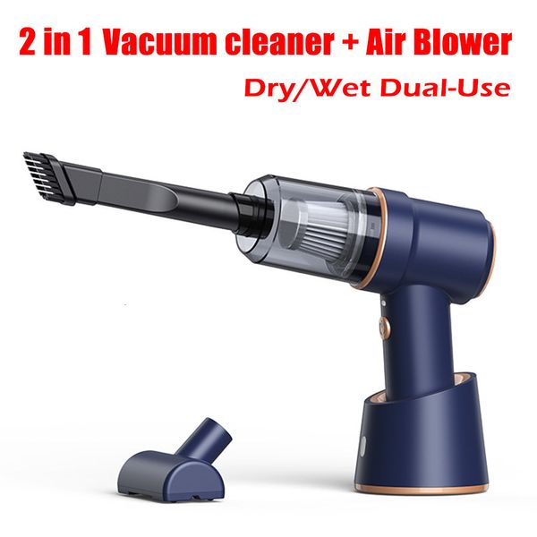 Lint Removers 2 en 1 Dry Wet DualUse Aspirateur sans fil Souffleur d'air pour clavier d'ordinateur Caméra Nettoyage de voiture 120W Duster rechargeable 230714