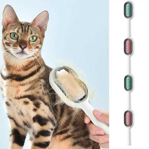 Lint Rollers Brosses 1 PC 4 en 1 Universel Double Face Cat Hair Peigne Pet Noeud Remover Pet Hair Cleaning Toilettage Noeud Outil Pet Hair Removal Peigne Z0601