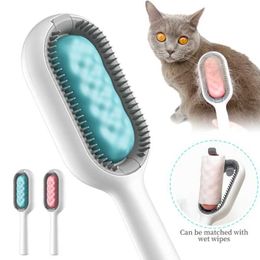 Lint Rollers Borstels 2 In 1 Pet Deshedding Brush for Dog Cleaning Brush Pet Grooming Comb Pet Hair Remover Massage Brush for Cats Dogs Lint Remover Z0601