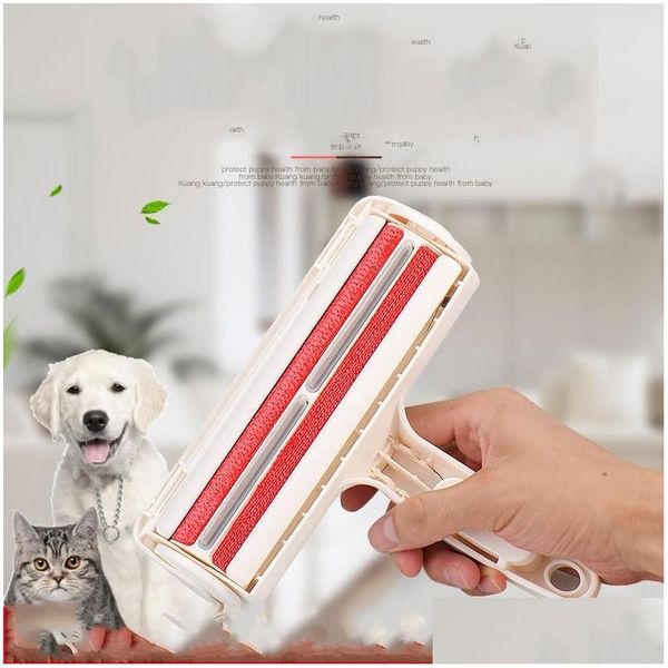 Lint Rollers Brosses 2Way Pet Roller Chiot Brosse De Nettoyage Chien Chat Canapé Nettoyeur De Tapis Brosses Meubles Lint 698 K2 Drop Delivery Dhh43