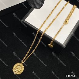 Colliers avec pendentif tête de Lion, collier de styliste Hip Hop, personnalité, chaîne de Skateboard, colliers en cœur réglables