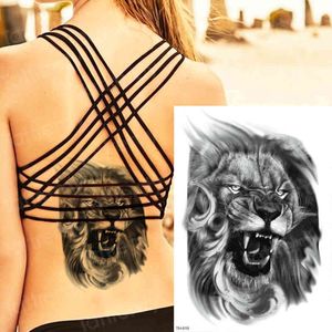 Lion tatouage temporaire animaux sauvages bras complet tatouage étanche grande taille Attoo autocollant décalcomanie transfert d'eau autocollants pour femmes hommes
