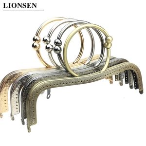 LIONSEN 2 pièces 22 cm cadre de sac à main en métal fermoir baiser anneau de verrouillage poignée en forme de M pour accessoire de sac de bricolage 240115