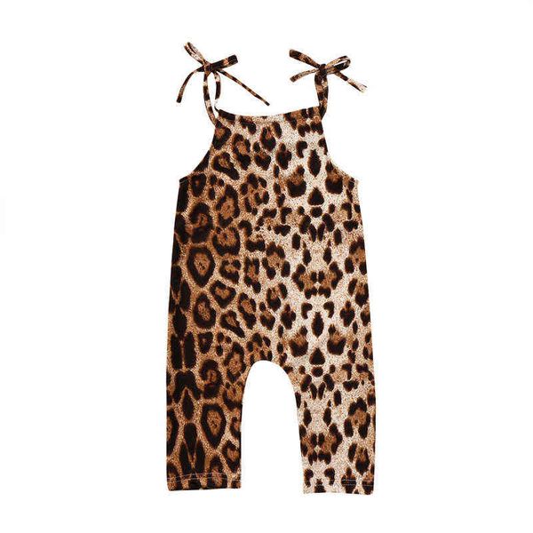 Lioraitiin nueva moda ropa para niñas recién nacidas mono con tirantes de leopardo mono sin mangas conjuntos de ropa G220223