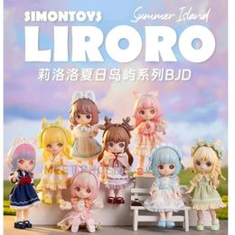 Liororo Summer Island Collection OB11 1/12 BJD Doll Blind Box Mystery Box Toy Cute Action Animation Coracère Kawaii Designer Model Gift 240513