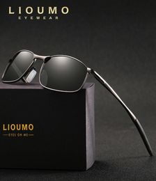 Lioumo marque conception nouvelle aviation lunettes de soleil mâles polarisés lunettes hommes femmes verres de soleil hd miroir de miroir 6850806